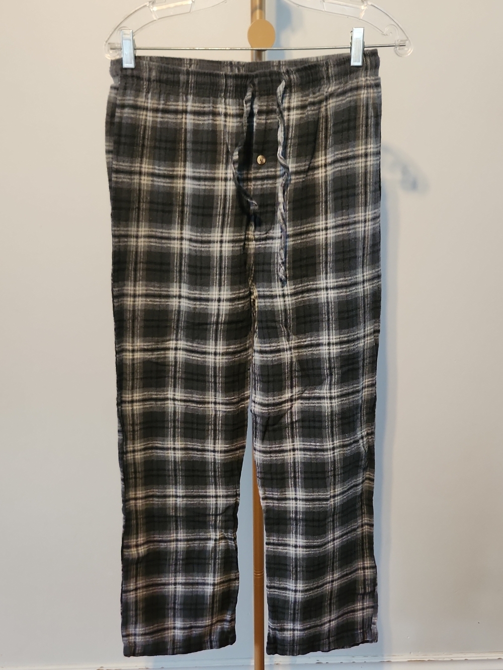 Men's Black & White Plaid Lounge Pants